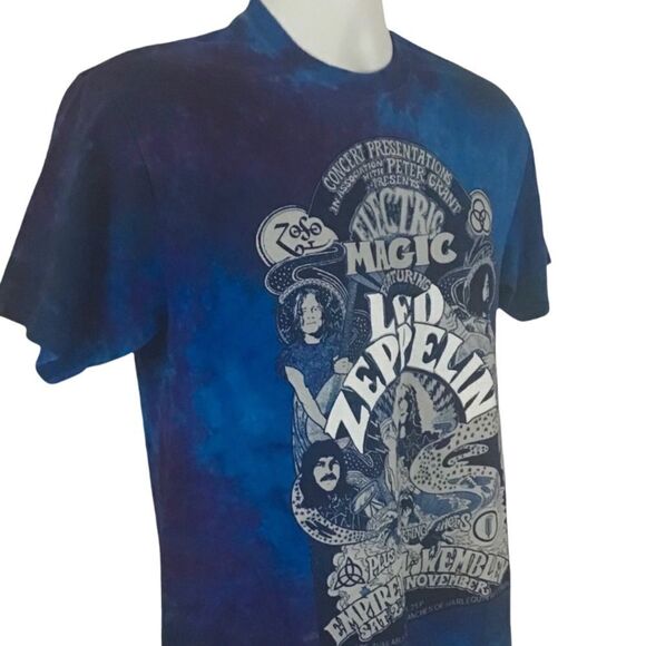 LED Zepplin Legendary Rock Band Concert Tie Dye T Shirt Crew Neck XL NWT - Picture 2 of 7